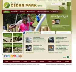 Cedar Park website powered by Vision Internet